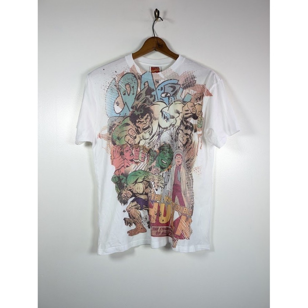 Y2K Marvel Comics The Incredible Hulk T-Shirt Large Bruce Banner Graphic Avenger